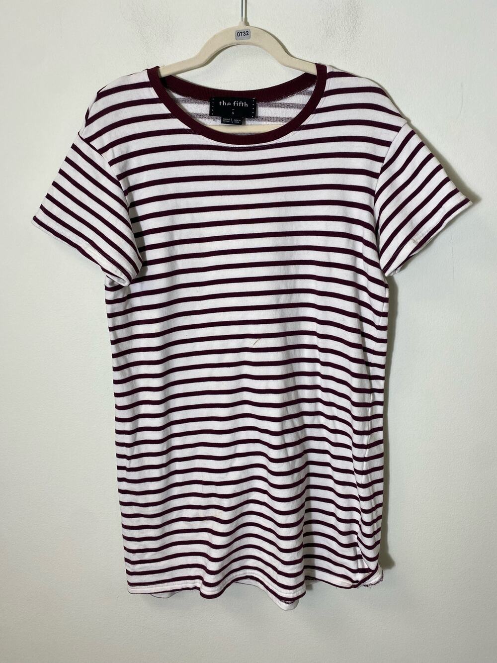 The Fifth Maroon/White Terry Mini Dress Sz S